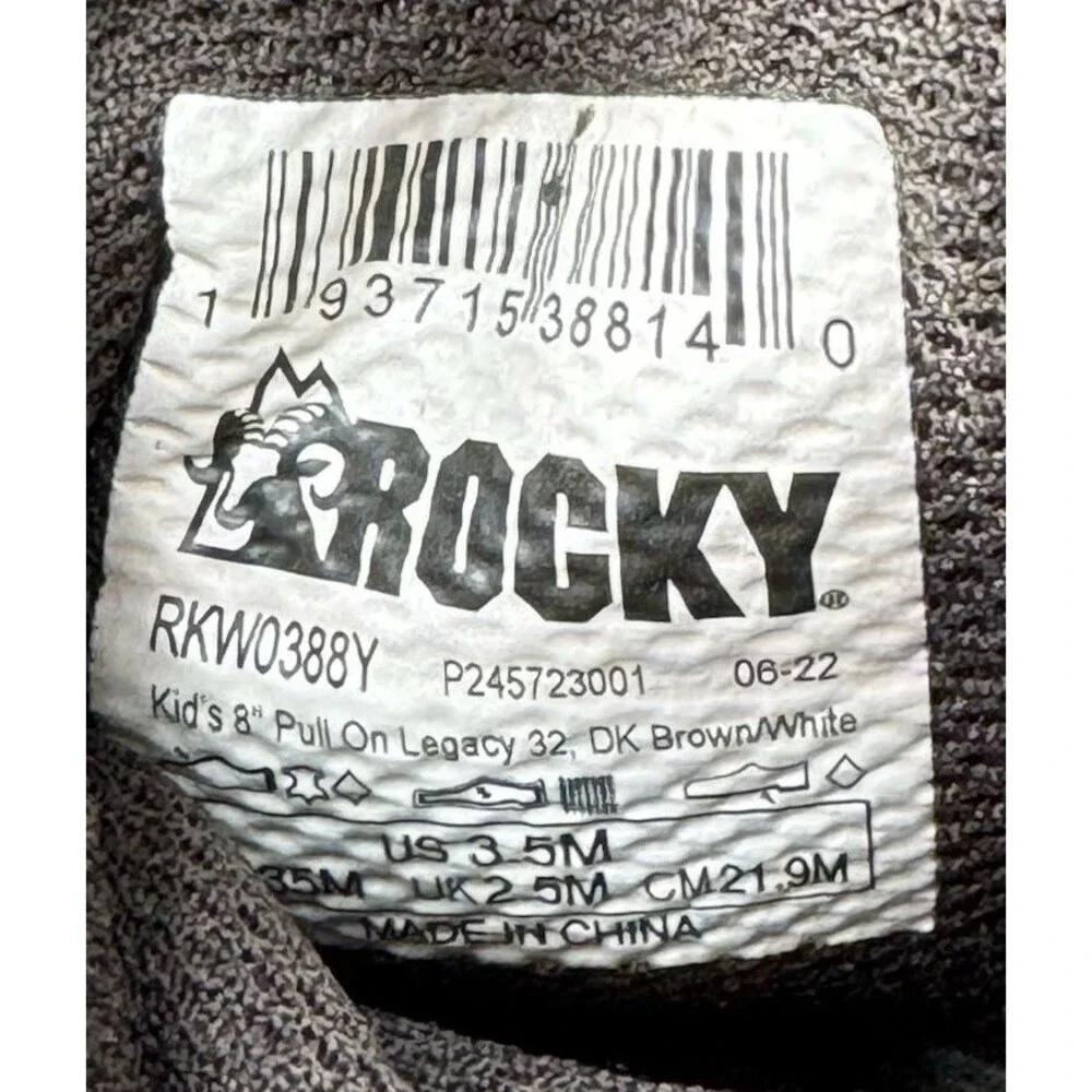 Rocky Western Boots Youth Size 3.5 M Legacy 32 Leather Cowboy